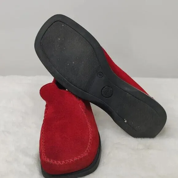 Red Suede Loafer Loafers sz 8