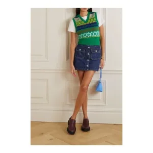 RE/DONE 70s denim mini skirt Size L NWT