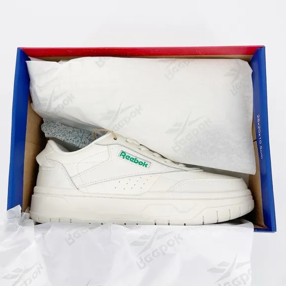 Reebok Leather Tech Geo Comfort White Cream Sneakers