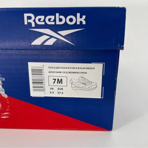 Reebok Leather Tech Geo Comfort White Cream Sneakers