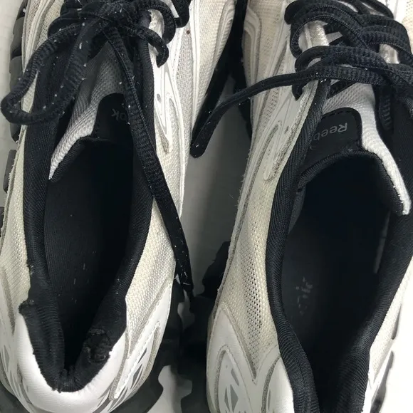 Reebok Zig Tech Sonic Mens Size 6.5 White Black Athletic Shoes Sneakers