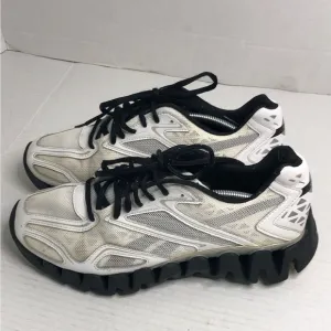 Reebok Zig Tech Sonic Mens Size 6.5 White Black Athletic Shoes Sneakers