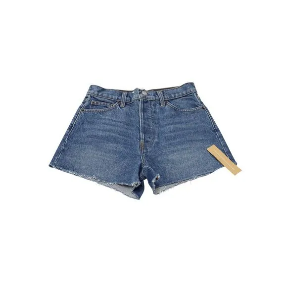 Reformation Dixie High Waisted Shorts in Blue Denim