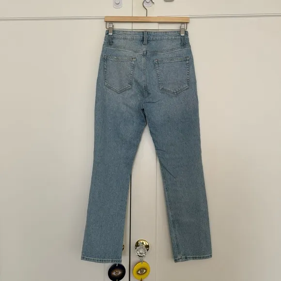 Reformation Liza High Rise Straight Crop Jeans in Montego Wash Size 27