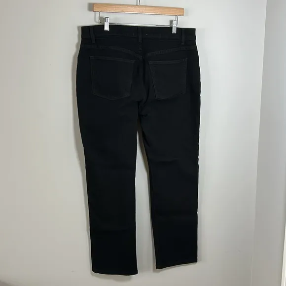 REFORMATION Liza High Straight Jean Black Organic Cotton Sz 14