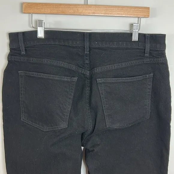 REFORMATION Liza High Straight Jean Black Organic Cotton Sz 14