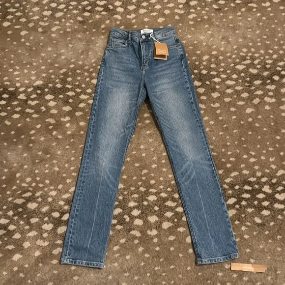 Reformation Liza Ultra High Rise Straight Jeans Malta 24 NWT