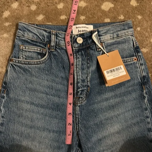 Reformation Liza Ultra High Rise Straight Jeans Malta 24 NWT