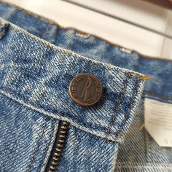 Riders 90's Vintage Deadstock Medium Wash High Rise Easy Fit Tapered Leg Jeans 5