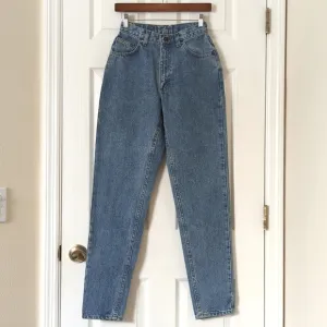 Riders 90's Vintage Deadstock Medium Wash High Rise Easy Fit Tapered Leg Jeans 5