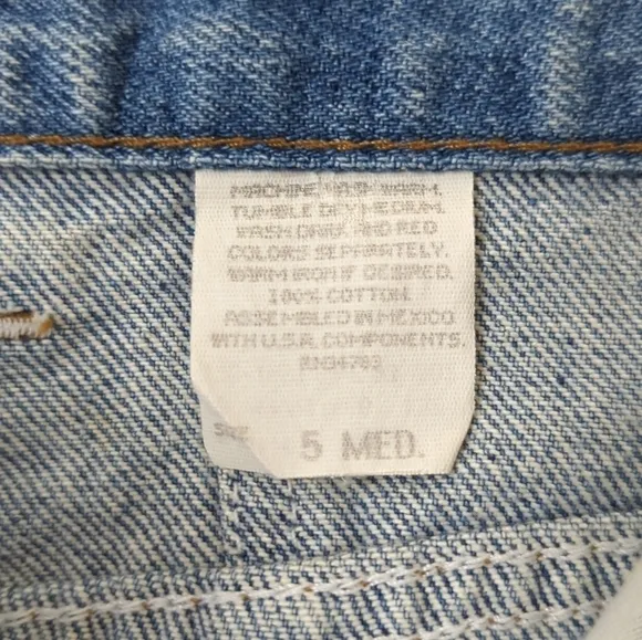 Riders 90's Vintage Deadstock Medium Wash High Rise Easy Fit Tapered Leg Jeans 5