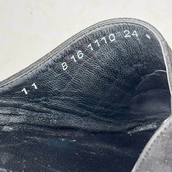 Robert Clergerie Shoes Womens Size 11 Black Suede Leather Slides Made in France