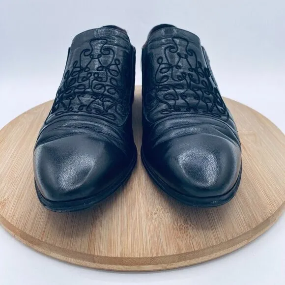 Roberto Botticelli Shoes Mens 10 43 Black Leather Loafers Italy
