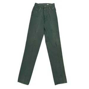 Rocky Mountain Jeans 28 Vintage Forest Green Tall Made In USA 90's Straight Leg