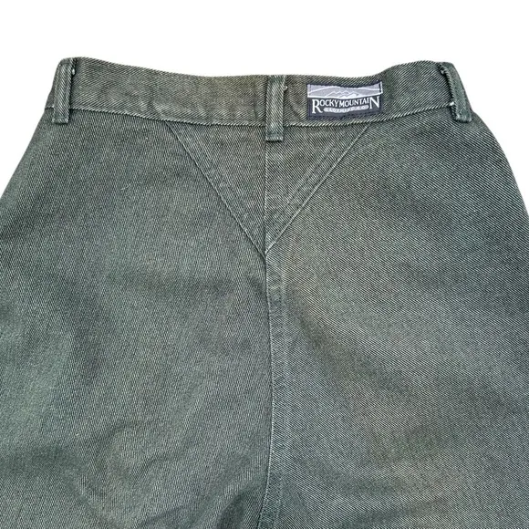 Rocky Mountain Jeans 28 Vintage Forest Green Tall Made In USA 90's Straight Leg