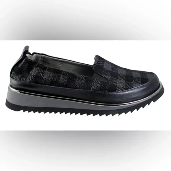 Ron White Naverina Tartan Slip-On Loafers  Sz 37.5/ usa sz 7