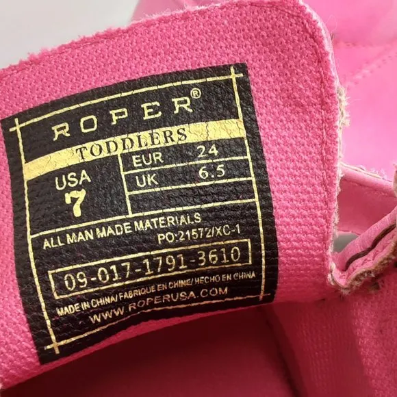 'ROPER' 'CHUKKA' MOCCASIN 'PETAL PINK'  VELCRO WRAP ANKLE HIGH SHAFT BOOTS