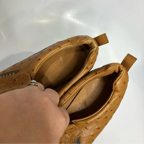 Roper Cotter Ostrich print casual loafers slip on sneakers size men’s 10.5