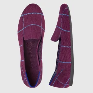 Rothy’s 7 The Plaid Grid Slip On Loafer in Burgundy
