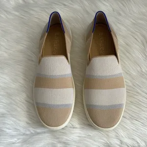 Rothy's Birch Stripe Neutral Slip-On Sneakers Size 10
