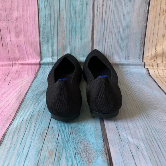 Rothy's Black Flats Sleek Minimalist Design