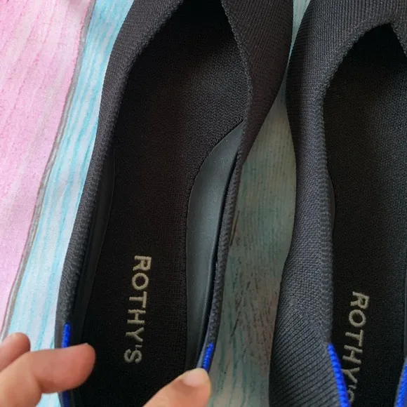 Rothy's Black Flats Sleek Minimalist Design