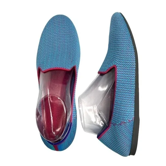 Rothy's Blue Bell Triple Stitch Loafers Size 10