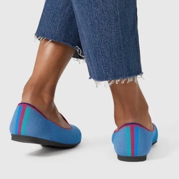 Rothy's Blue Bell Triple Stitch Loafers Size 10