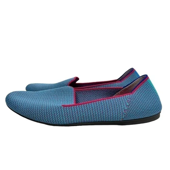 Rothy's Blue Bell Triple Stitch Loafers Size 10
