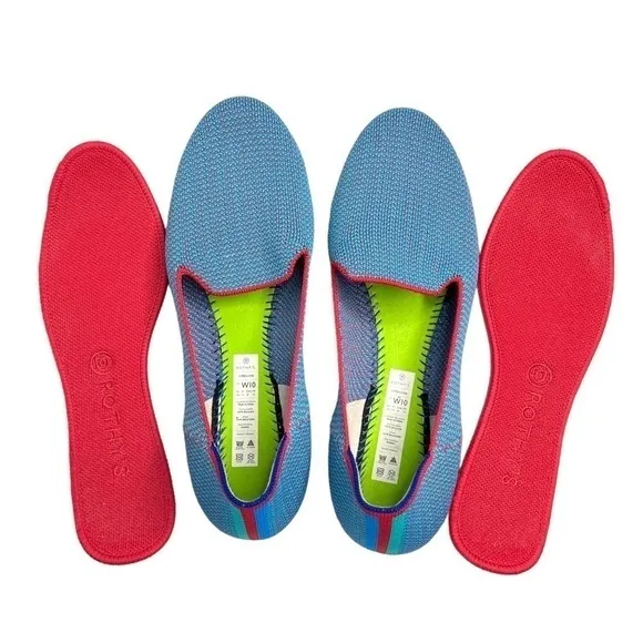 Rothy's Blue Bell Triple Stitch Loafers Size 10