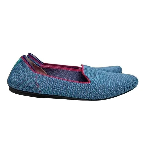 Rothy's Blue Bell Triple Stitch Loafers Size 10
