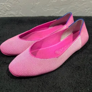 🔥 ROTHY’S Flats Square Toe Slipper Loafers -RETIRED Strawberry Ice Color -Sz 8.