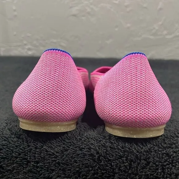 🔥 ROTHY’S Flats Square Toe Slipper Loafers -RETIRED Strawberry Ice Color -Sz 8.