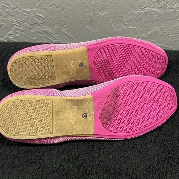 🔥 ROTHY’S Flats Square Toe Slipper Loafers -RETIRED Strawberry Ice Color -Sz 8.