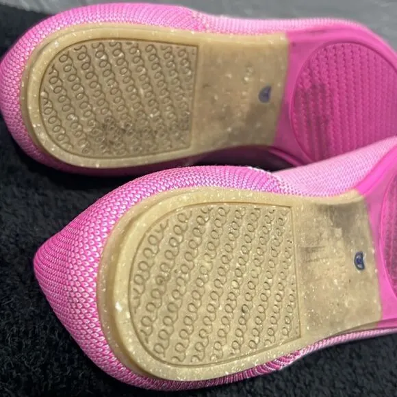 🔥 ROTHY’S Flats Square Toe Slipper Loafers -RETIRED Strawberry Ice Color -Sz 8.