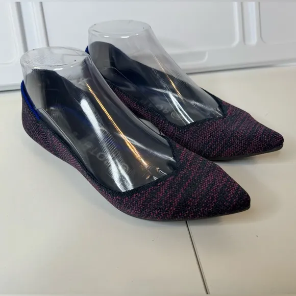 Rothy’s Flats The Point Flats II Retired Magenta Heather SZ 6.5 LIKE NEW!
