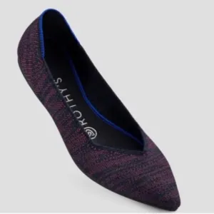 Rothy’s Flats The Point Flats II Retired Magenta Heather SZ 6.5 LIKE NEW!
