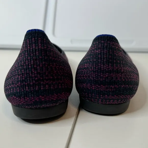 Rothy’s Flats The Point Flats II Retired Magenta Heather SZ 6.5 LIKE NEW!