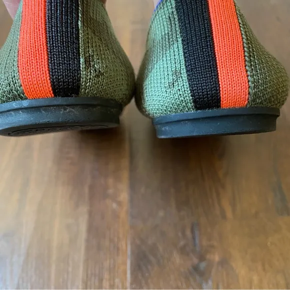 Rothy's Girls Olive Camo Loafer Knit Flat Slip on Green Camouflage SZ 4