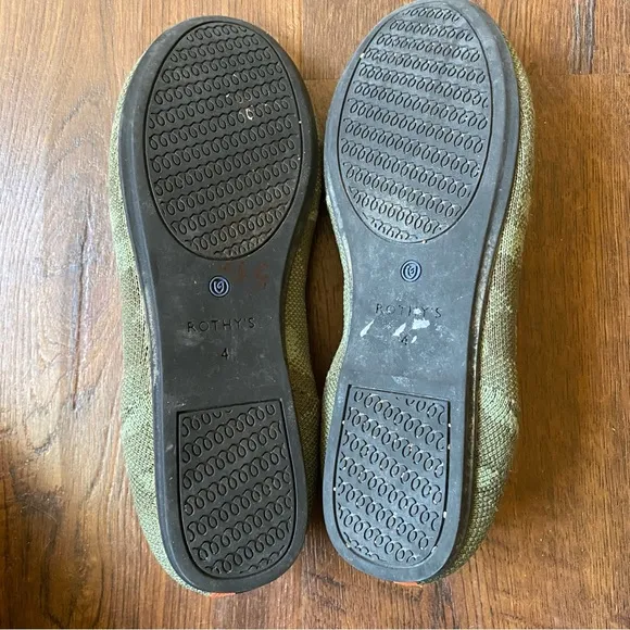 Rothy's Girls Olive Camo Loafer Knit Flat Slip on Green Camouflage SZ 4