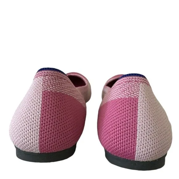ROTHY’S Limited Edition Pink Cap Toe Breast Cancer Awareness Flats Sz 8.5