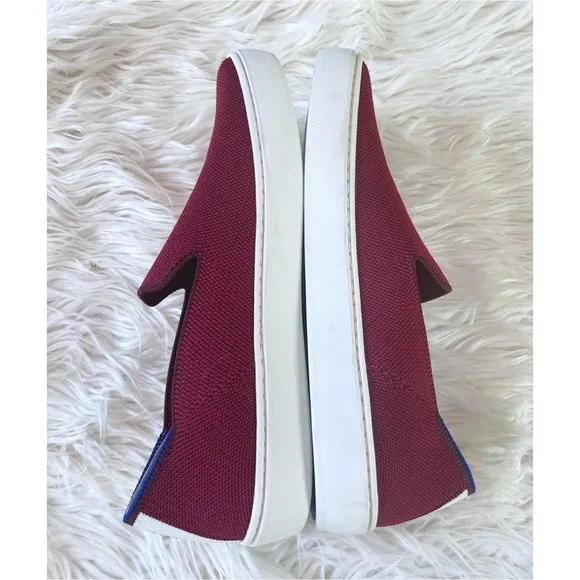 Rothy’s Maroon Burgundy Garnet Slip on Classic Sneaker Flats 8.5​