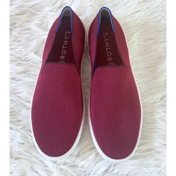 Rothy’s Maroon Burgundy Garnet Slip on Classic Sneaker Flats 8.5​