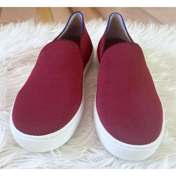 Rothy’s Maroon Burgundy Garnet Slip on Classic Sneaker Flats 8.5​