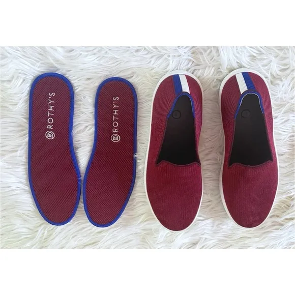 Rothy’s Maroon Burgundy Garnet Slip on Classic Sneaker Flats 8.5​