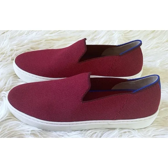 Rothy’s Maroon Burgundy Garnet Slip on Classic Sneaker Flats 8.5​