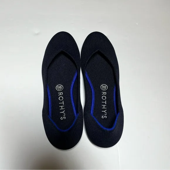 Rothy’s Navy Blue Round Toe Flats Size 9