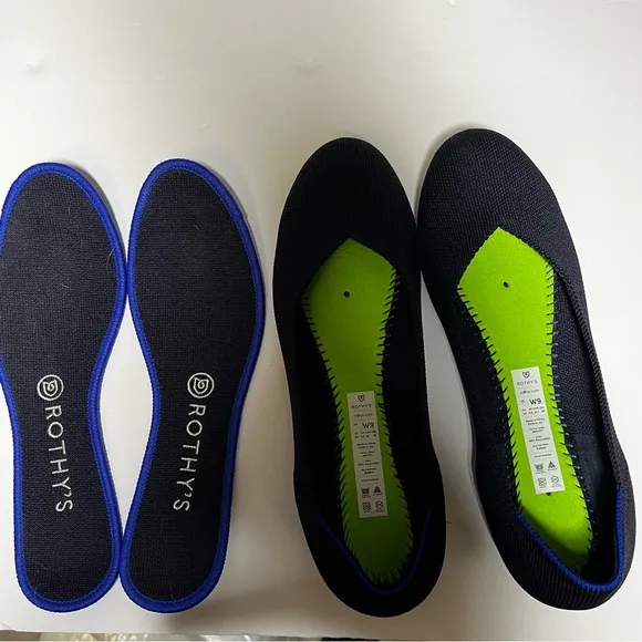 Rothy’s Navy Blue Round Toe Flats Size 9