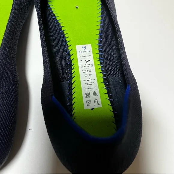 Rothy’s Navy Blue Round Toe Flats Size 9