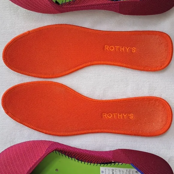 Rothy’s Pomegranate Women's Loafers Flats Size W10 Slip On V-cut